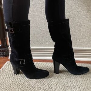 Calvin Klein Black Suede Boots ( 8 US)